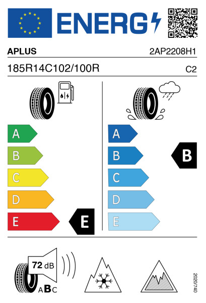 Etichetta pneumatici A-PLUS A869 185 R14 102/100R