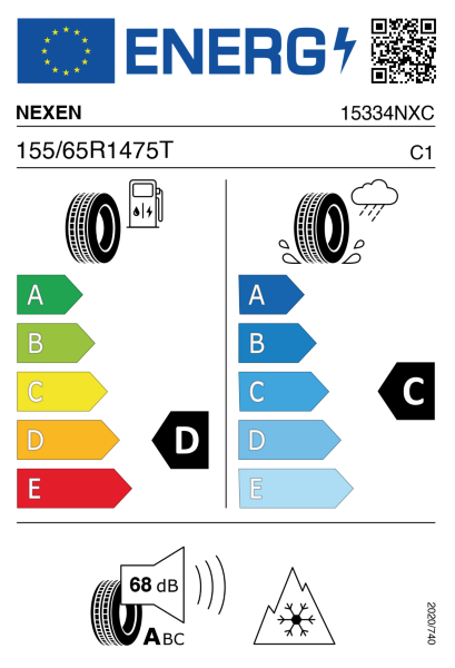 >>Etichetta Pneumatici NEXEN BLUE4S 155/65 R14 75 T