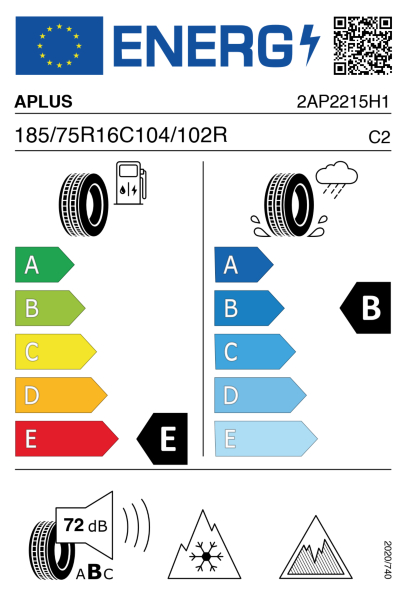 >>Etichetta Pneumatici A-PLUS A869 185/75 R16 104/102R